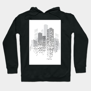 Pixel City. A stylized image of an urban landscape. Hoodie